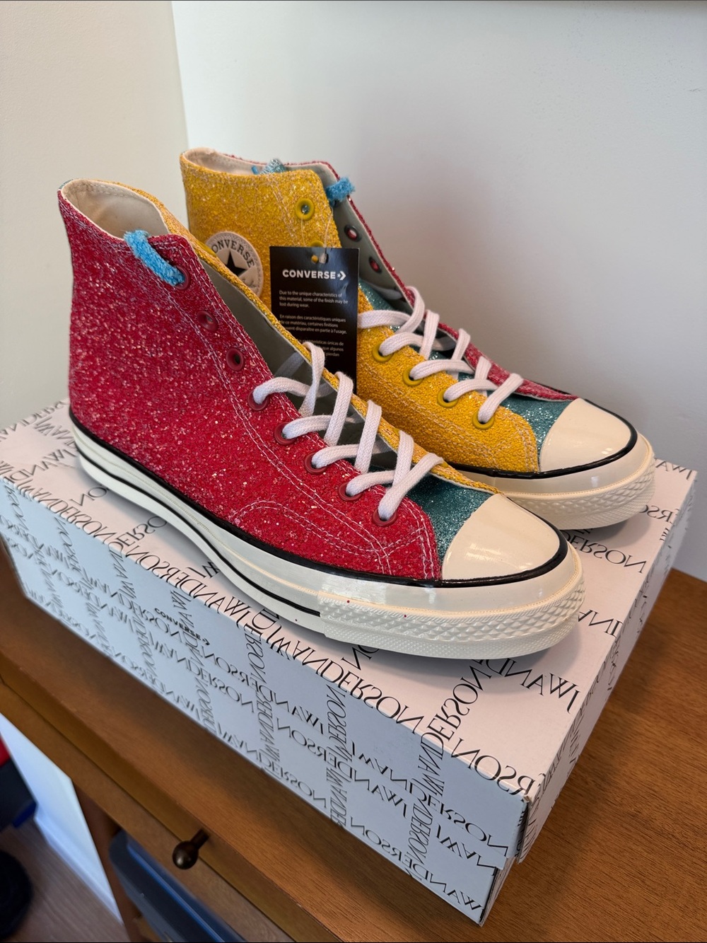 JW Anderson x Converse Chuck Taylor 70 High Top Sneakers - Multicolor Glitter